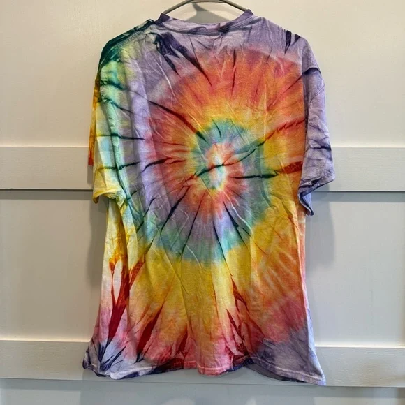 Gildan Purple and Red Tie-Dye T-Shirt - Picture 6 of 7